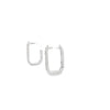 18kt White Gold U Shape Hoop Earring
