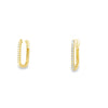 18kt Yellow Gold U Shape Hoop Earring