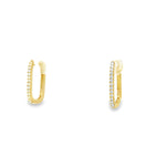 18kt Yellow Gold U Shape Hoop Earring