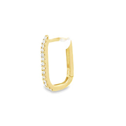 18kt Yellow Gold U Shape Hoop Earring