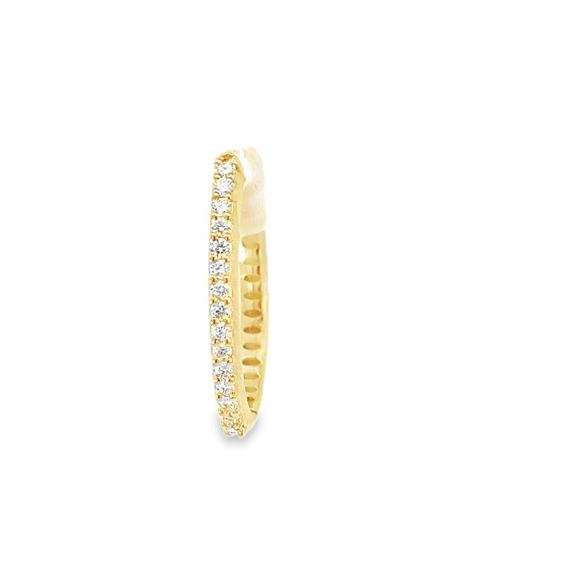 18kt Yellow Gold Oval Hoop Earring