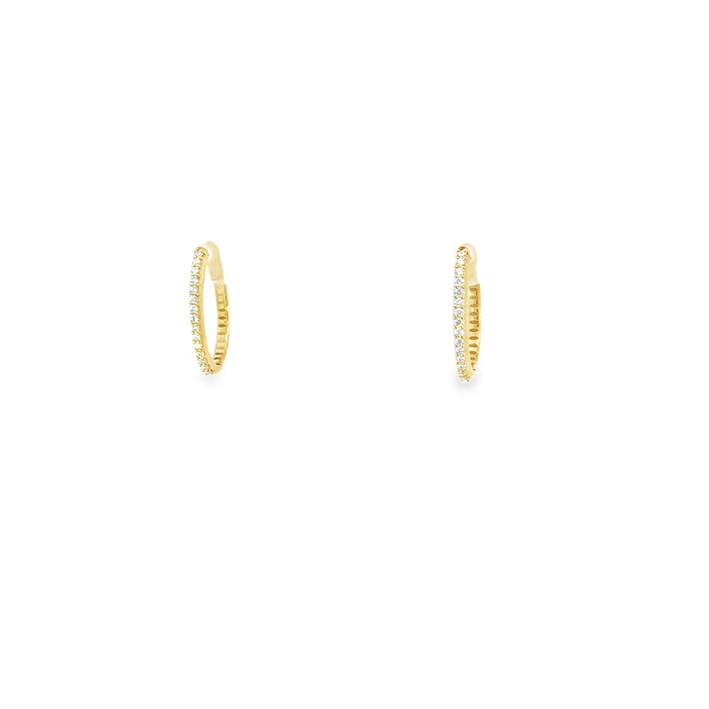 18kt Yellow Gold Oval Hoop Earring