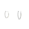 18kt White Gold Oval Hoop Earring