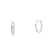 18kt White Gold Oval Hoop Earring