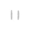 18kt White Gold 3 Row Pave Diamond Hoop Earrings