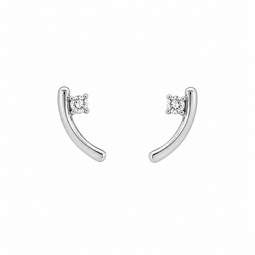 18kt Gold Diamond Bar Stud Earrings