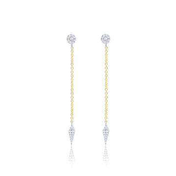 14kt Yellow Gold and Diamond Drop Earring