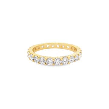 18kt Yellow Gold 2.5MM Shared Claw Diamond Eternity Band