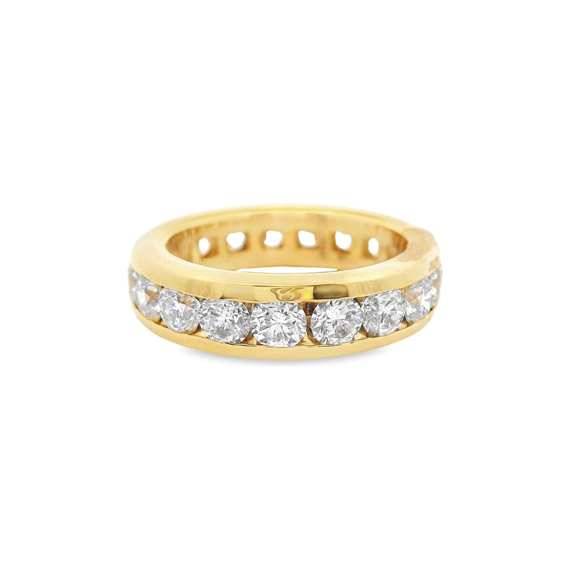 18kt Yellow Gold 3.4 Channel Set Diamond Eternity Band