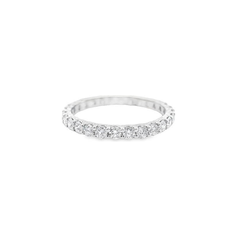 18kt White Gold 2.0MM Shared Claw Diamond Eternity Band