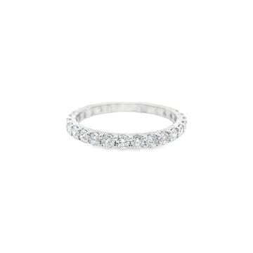 18kt White Gold 1.9MM Shared Claw Diamond Eternity Band