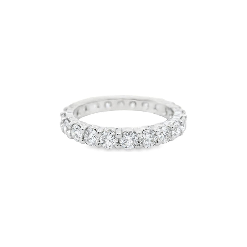 18kt White Gold 2.7MM Shared Claw Diamond Eternity Band