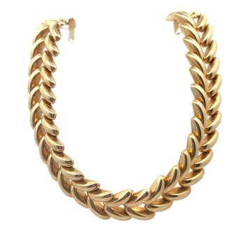 18kt Yellow Gold Chevron Link Necklace