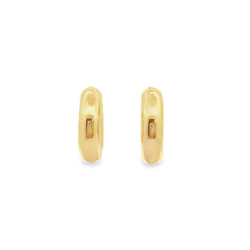 10kt Yellow Gold 6mm Hollow Tube Huggie Hoop Earrings