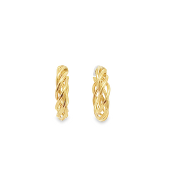 10kt Yellow Gold 5mm Twist Oval Hoop Earrings