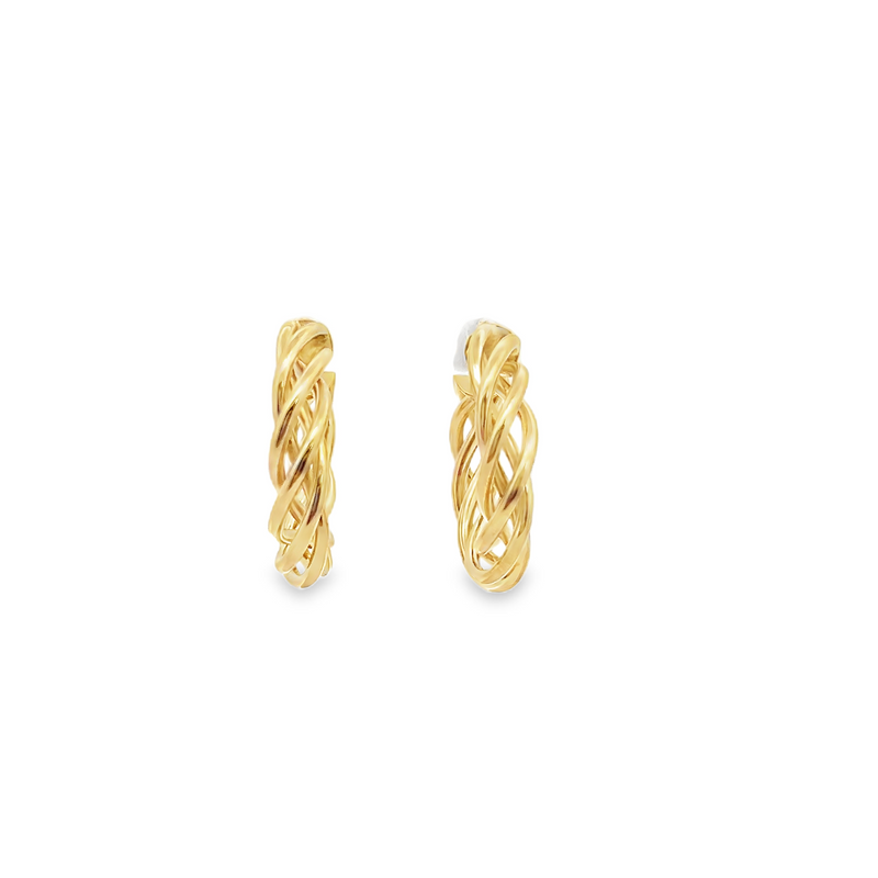 10kt Yellow Gold 5mm Twist Oval Hoop Earrings