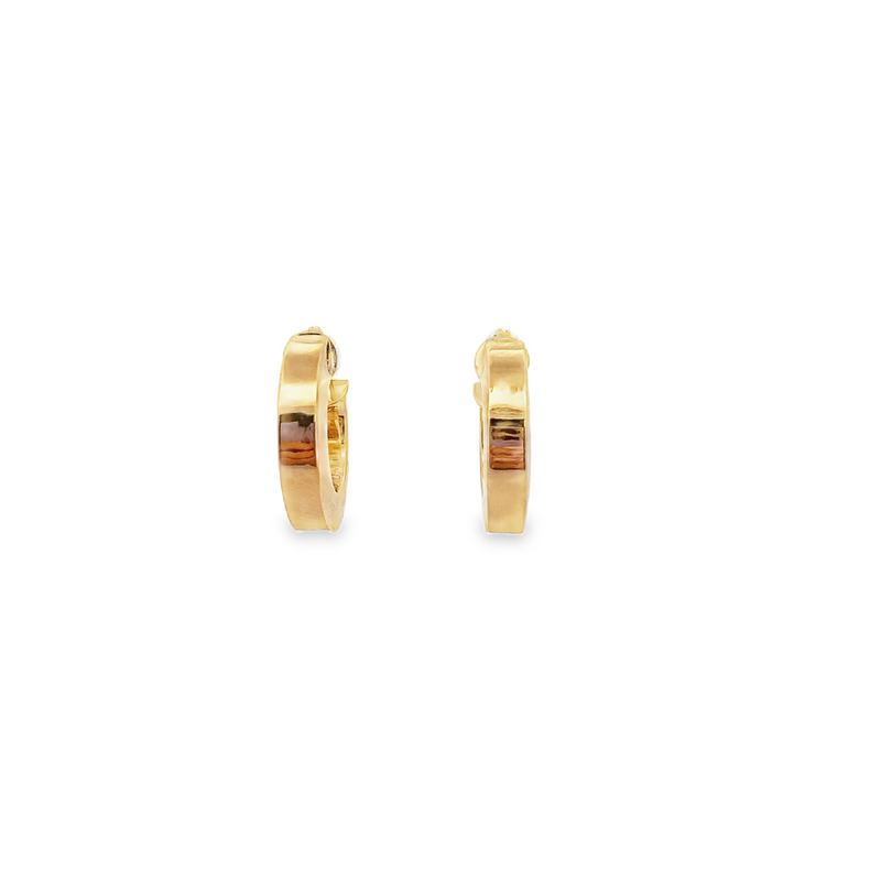 10kt Yellow Gold Flat Hoop Earrings