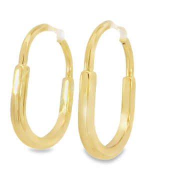 18kt Yellow Gold 1 3/4 inch U Hoop Earrings