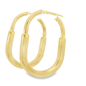 18kt Yellow Gold 1 3/4 inch U Hoop Earrings