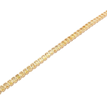 18kt Yellow Gold Emerald Cut Yellow Sapphire Tennis Bracelet