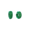 14kt Pave Green Garnet Hoop Earrings