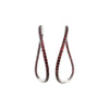 18kt White Gold Ruby Twist Hoop Earrings