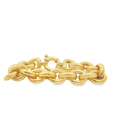 18kt Yellow Gold Round Link Bracelet