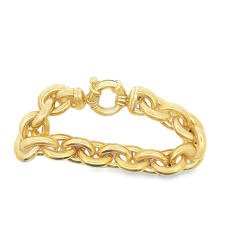 18kt Yellow Gold Round Link Bracelet