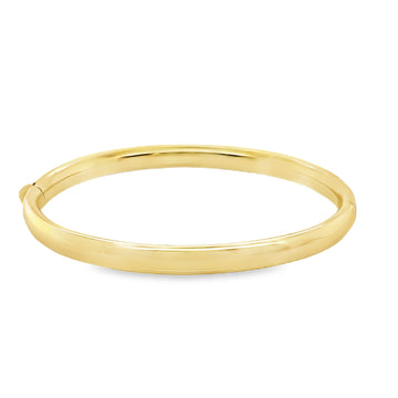 18kt Yellow Gold Oval High Polish Bangle