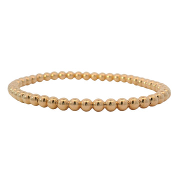18kt Rose Gold 4mm Stretch Ball Bracelet