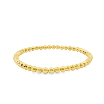18kt Yellow Gold 4mm Stretch Ball Bracelet
