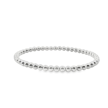 18kt White Gold 4mm Stretch Ball Bracelet