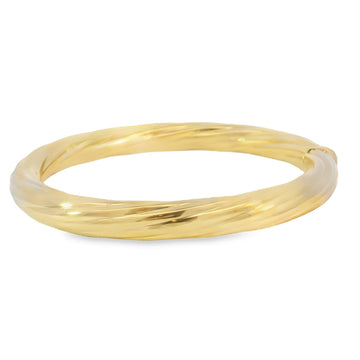 18kt Yellow Gold Twisted Bangle