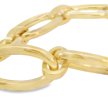 18kt Yellow Gold Oval Link Bracelet