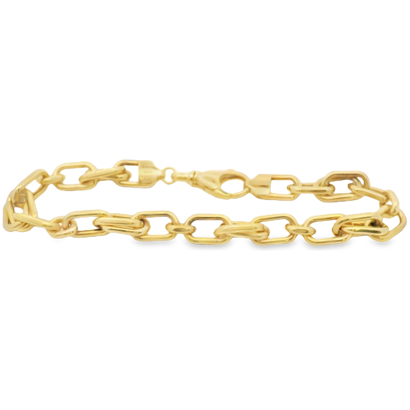 14kt Yellow Gold Double Oval Link Bracelet