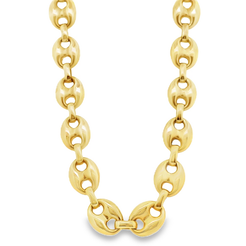 14kt Yellow Gold Anchor Link Necklace