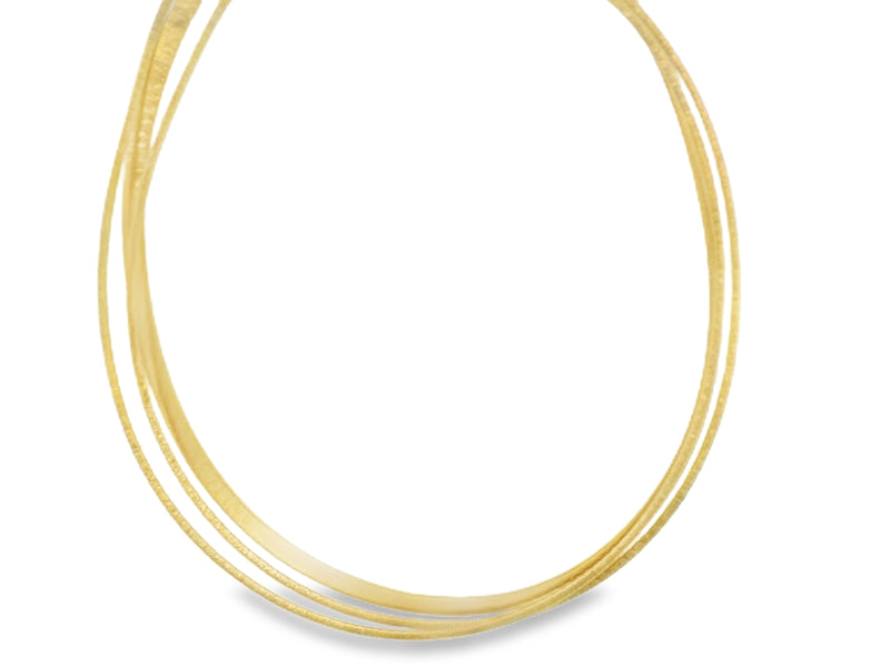 18kt Yellow Gold 3 Omega Necklace