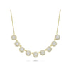 14kt White Gold 9 Dangle Halo Necklace