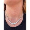 14kt White Gold 10ct Lab Grown Tennis Necklace