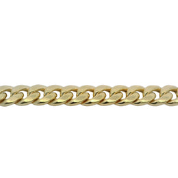 10kt Yellow Gold 5.35mm Hollow Open Curb Chain Bracelet
