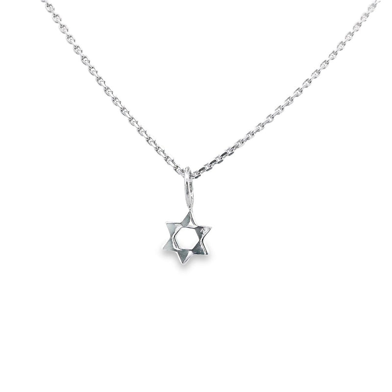 14kt White Gold Mini Star of David 5.75MM Pendant