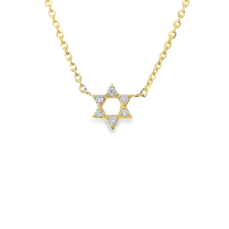 14kt Gold Diamond Mini Diamond Star of David