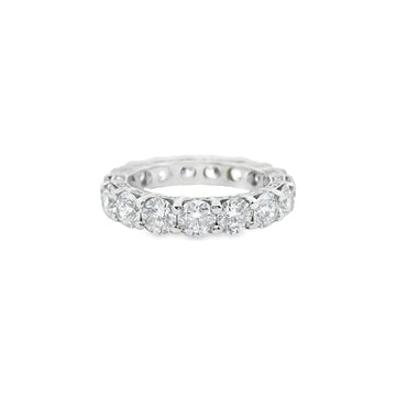 18kt White Gold 4.0MM Shared Claw Diamond Eternity Band