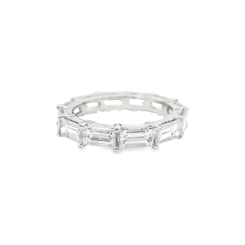 18kt White Gold Baguette East-West Eternity Band