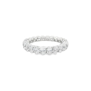 18kt White Gold Oval Cut Diamond Eternity Band