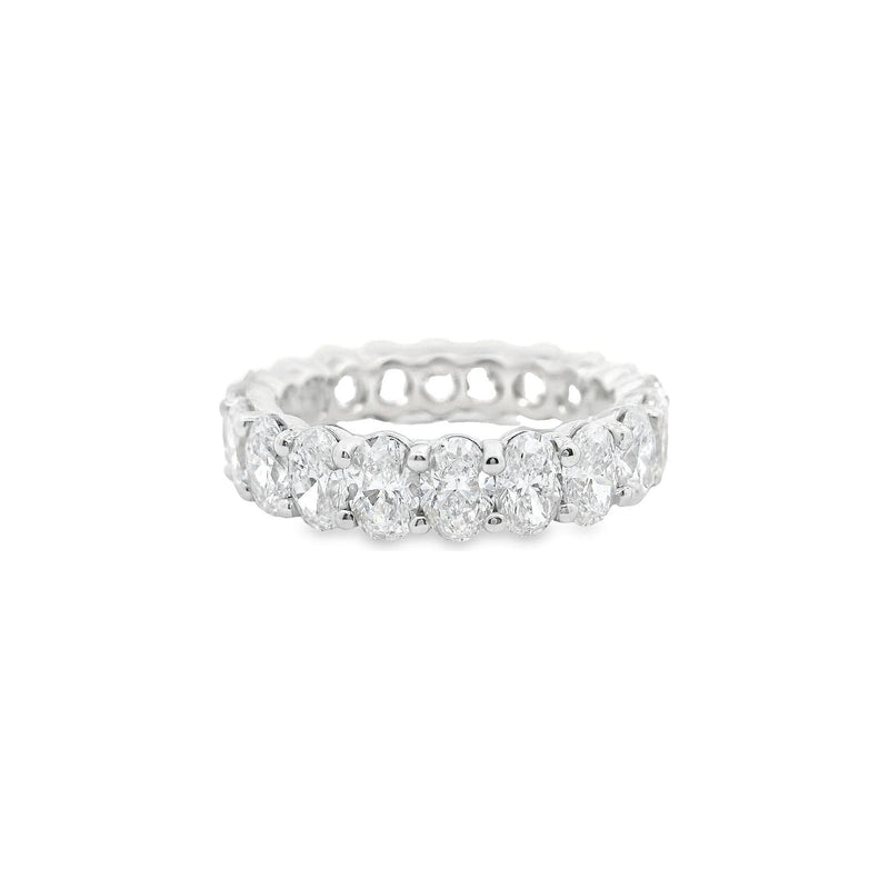 18kt White Gold Oval Diamond Eternity Band