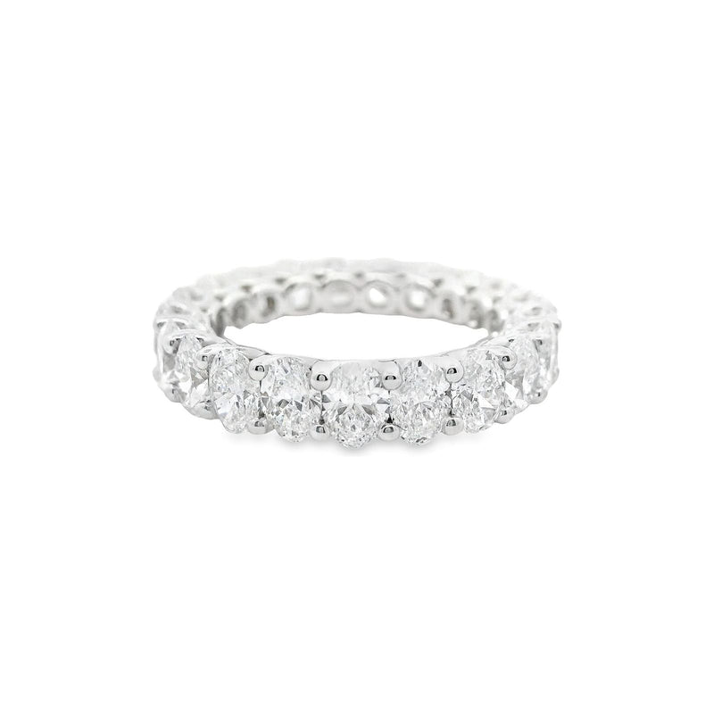 18kt White Gold Oval Diamond Eternity Band