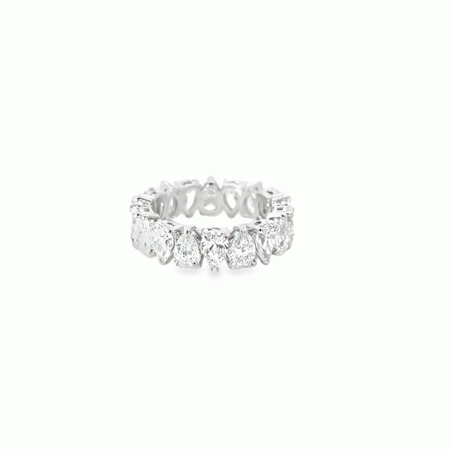 18kt White Gold .25ct Pear Shaped Diamond Eternity Band