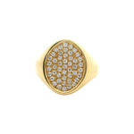 18kt White and Yellow Gold Oval Signet Ring