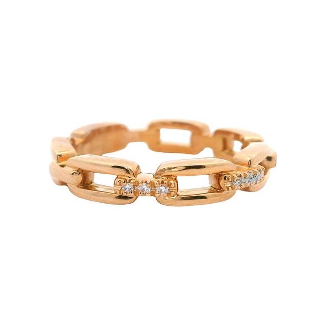 18kt Rose Gold Curb Link Ring